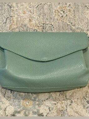 Italian leather clutch (pristine condition)